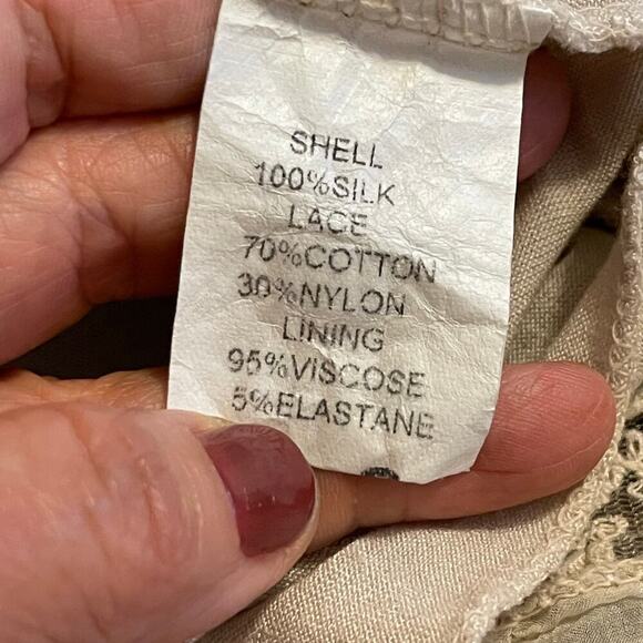 GIULIA Women's Bohemian Silk Flowy Blouse Size Small - Picture 7 of 10